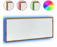 Vonios kambario LED veidrodis, artisano, 100x8,5x37cm, mediena
