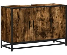 Vonios kambario spintelė, dūminio, 90x33x60 cm, mediena