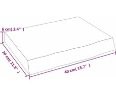 Vonios kambario stalviršis, 40x30x(2–6)cm, medienos masyvas