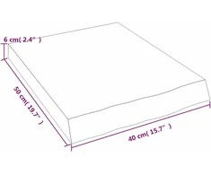 Vonios kambario stalviršis, 40x50x(2–6)cm, medienos masyvas