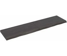 Vonios stalviršis, tamsiai rudas, 200x50x(2-6)cm, mediena