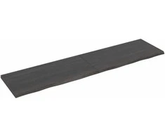 Vonios stalviršis, tamsiai rudas, 200x50x(2-4) cm, mediena