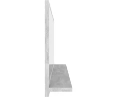 Vonios kambario veidrodis, betono pilka, 90x10,5x37cm, MDP