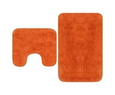 Vonios kilimėlių rinkinys, 2d., audinys, oranžinis