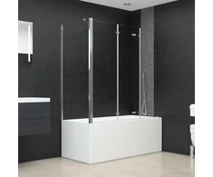 Vonios pertvara, skaidri, 120x69x130cm, grūdintas stiklas