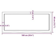 Vonios stalviršis, šviesiai rudas, 100x40x(2-6)cm, mediena