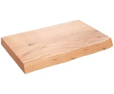 Vonios stalviršis, šviesiai rudas, 60x40x(2–6)cm, mediena