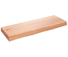 Vonios stalviršis, šviesiai rudas, 80x30x(2–6)cm, mediena