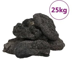 Vulkaninės uolienos, juodos spalvos, 25kg, 10-30cm
