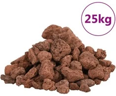 Vulkaninės uolienos, raudonos spalvos, 25kg, 1–2cm