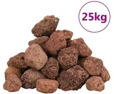 Vulkaninės uolienos, raudonos spalvos, 25kg, 3–5cm