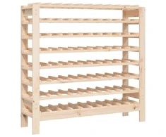 Vyno butelių stovas, 109,5x30x107,5cm, pušies medienos masyvas
