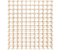 Vyno laikiklis 120 butelių, 112,5x23x123,5cm, pušies masyvas