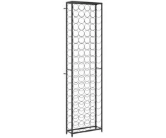 Vyno laikiklis 95 buteliams, juodas, 54x18x200cm, kalta geležis
