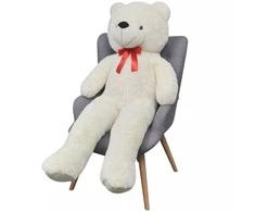 XXL Minkštas pliušinis žaislas meškiukas, baltas, 85cm