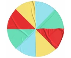 Žaidimų parašiutas vaikams, 3,5m skersmens, audinys
