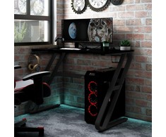 Žaidimų stalas su ZZ formos kojelėmis, juodas, 110x60x75cm