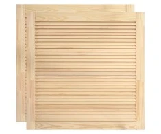Spintelės durelės, 2vnt., 39,5x39,4cm, pušis, žaliuzių dizaino