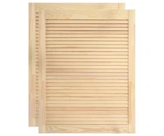 Spintelės durelės, 2vnt., 61,5x39,4cm, pušis, žaliuzių dizaino