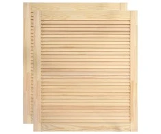 Spintelės durelės, 2vnt., 61,5x49,4cm, pušis, žaliuzių dizaino