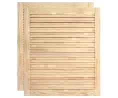Spintelės durelės, 2vnt., 69x59,4cm, pušis, žaliuzių dizaino