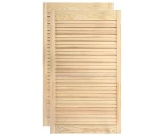 Spintelės durelės, 2vnt., 99,3x49,4cm, pušis, žaliuzių dizaino