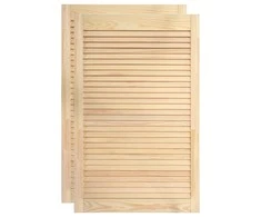 Spintelės durelės, 2vnt., 99,3x59,4cm, pušis, žaliuzių dizaino