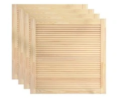 Spintelės durelės, 4vnt., 39,5x39,4cm, pušis, žaliuzių dizaino