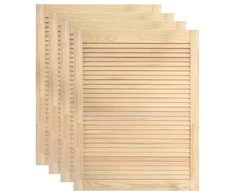 Spintelės durelės, 4vnt., 61,5x39,4cm, pušis, žaliuzių dizaino