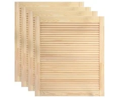 Spintelės durelės, 4vnt., 61,5x49,4cm, pušis, žaliuzių dizaino