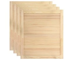 Spintelės durelės, 4vnt., 69x59,4cm, pušis, žaliuzių dizaino