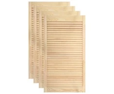 Spintelės durelės, 4vnt., 99,3x39,4cm, pušis, žaliuzių dizaino