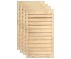 Spintelės durelės, 4vnt., 99,3x49,4cm, pušis, žaliuzių dizaino