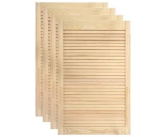 Spintelės durelės, 4vnt., 99,3x59,4cm, pušis, žaliuzių dizaino