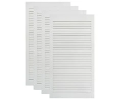 Spintelės durelės, 4vnt., baltos, 99,3x39,4cm, pušis