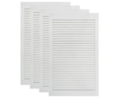 Spintelės durelės, 4vnt., baltos, 99,3x49,4cm, pušis