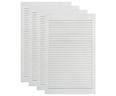 Spintelės durelės, 4vnt., baltos, 99,3x59,4cm, pušis