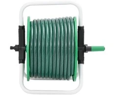 Žarnos ritė su tvirtinimo detalėmis, žalia, 0,5", 20m, PVC