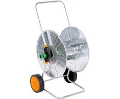 Žarnos ritės vežimėlis 110 m 1/2"/80 m 3/4" žarnai, plienas