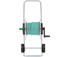 Žarnos ritės vežimėlis 50 m 1/2" arba 35 m 3/4" žarnai, plienas