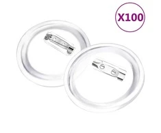 Ženkliukų rinkinys su smeigtukais, 100vnt., akrilas, 58mm