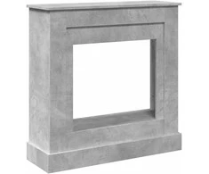 Židinio apvadas, betono pilkas, 90x30x90cm, apdirbta mediena