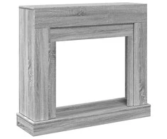 Židinio apvadas, pilkas ąžuolo, 100x30x87,5cm, apdirbta mediena