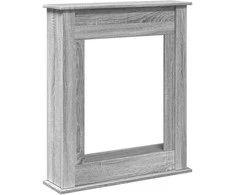 Židinio apvadas, pilkas ąžuolo, 75x20x87,5cm, apdirbta mediena
