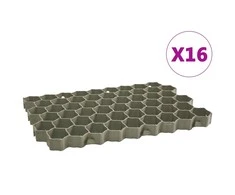 Žolės-vejos koriai, 16vnt., žali, 60x40x3cm, plastikas