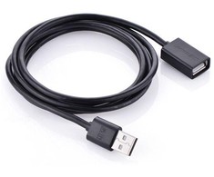 UGREEN US103 USB2.0 kabelio prailginimas 1m - Juodas