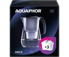 AQUAPHOR vandens filtravimo ąsotis, 4,2 l talpa, Tritan medžiaga, su 3 MAXFOR+ filtrais, Onyx