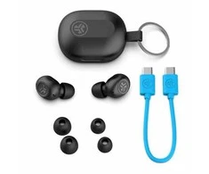 Jlab JBuds Mini True Belaidės Earbuds - juodos Bluetooth ausinės, integruotas mikrofonas