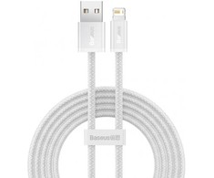 Baseus Dynamic USB - Lightning kabelis 2.4A 2m - Baltas