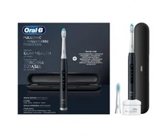 BRAUN S411.526.3X juodas Pulsonic Slim Luxe 4500 Matte Juodas dantų šepetėlis